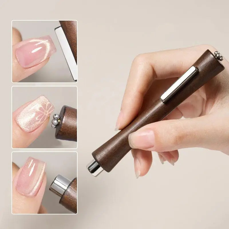3 IN 1 Multi-function Cat Eye Magnet For Nail Art Design Strong Magnetic Stick Create Flower-shaped Nail Effects Magnetic Tool Peaceful Pleasures Health and Wellness