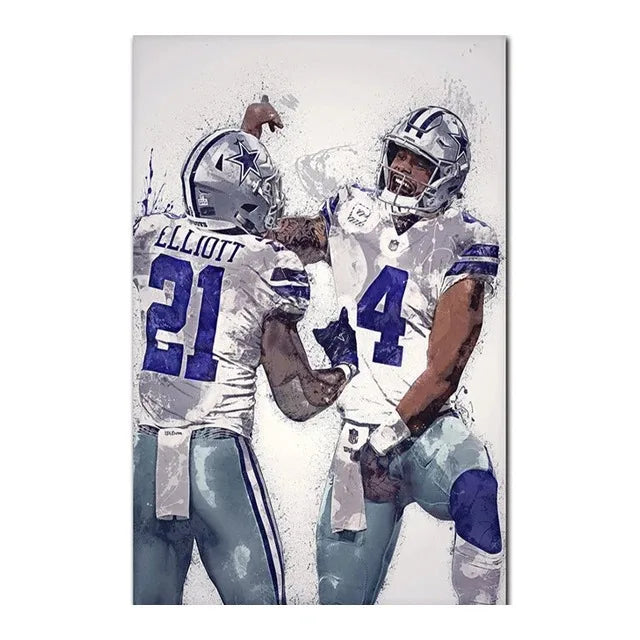Abstract Football Athlete Canvas Print | Sports Wall Art