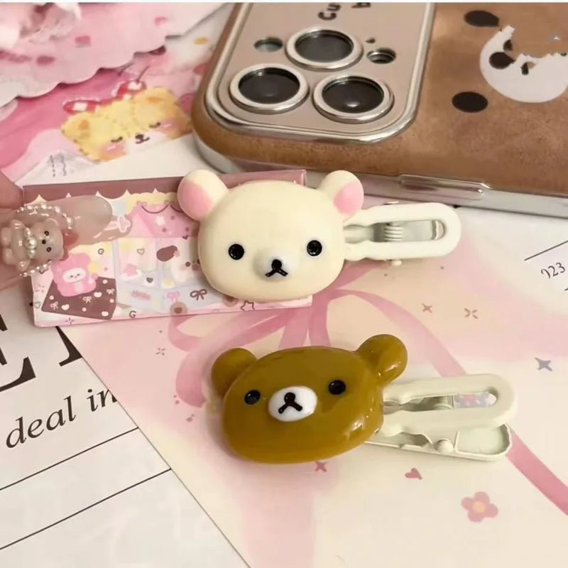 Cute Bear Hairpins Set – Preppy Plastic Hair Accessories for Girls Hairpin Peaceful Pleasures Health and Wellness