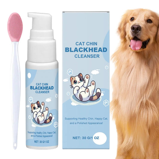 Pet Chin Cleaner Kit – Grooming Lotion & Brush for Cats & Dogs Pet Grooming Kit Peaceful Pleasures Health and Wellness Default Title
