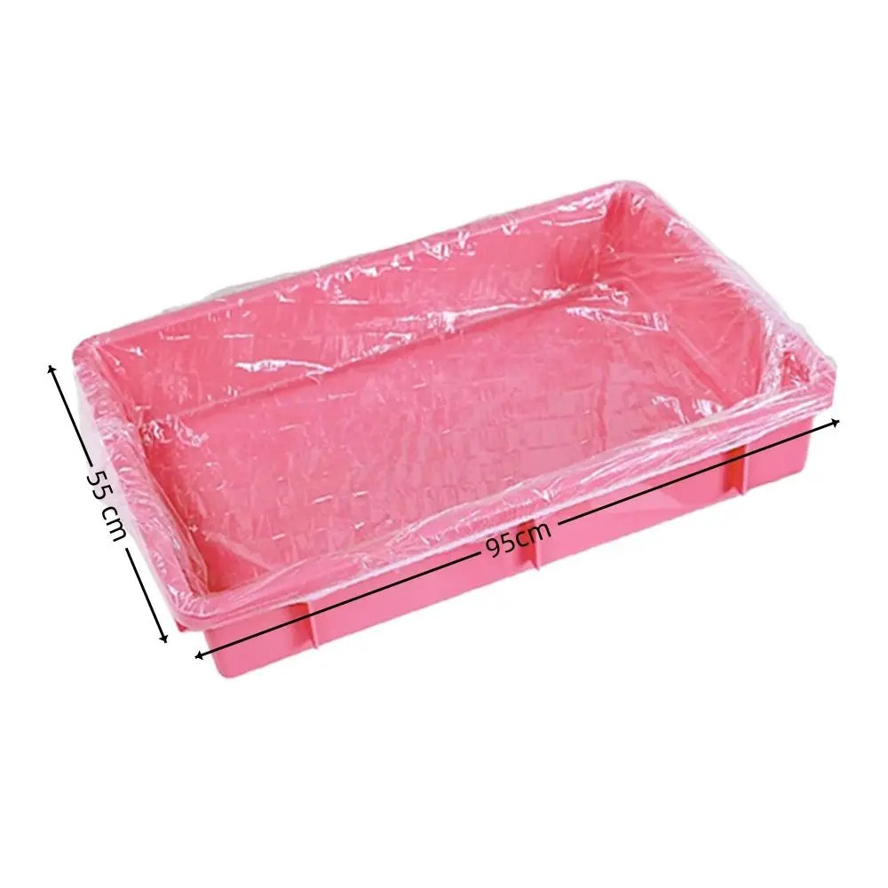 10-Pack Disposable Pet Cage Tray Covers | Elastic Transparent Fit