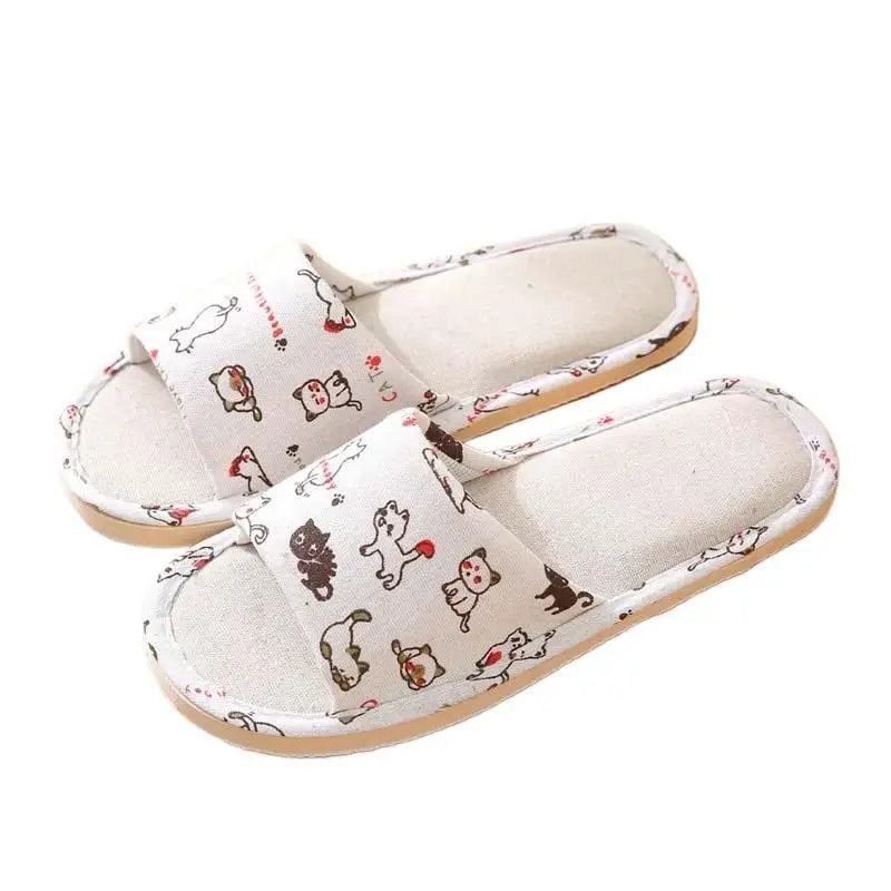 Women Flax Slippers - Breathable Indoor Sandals Peaceful Pleasures Health and Wellness 39-40 B