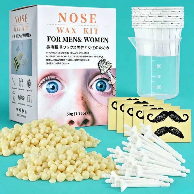 2026 Painless Nose Hair Removal Wax Kit, 50g Paper-Free Wax Beans, Compact Portable Depilation Set for Daily Nose Cleaning Peaceful Pleasures Health and Wellness
