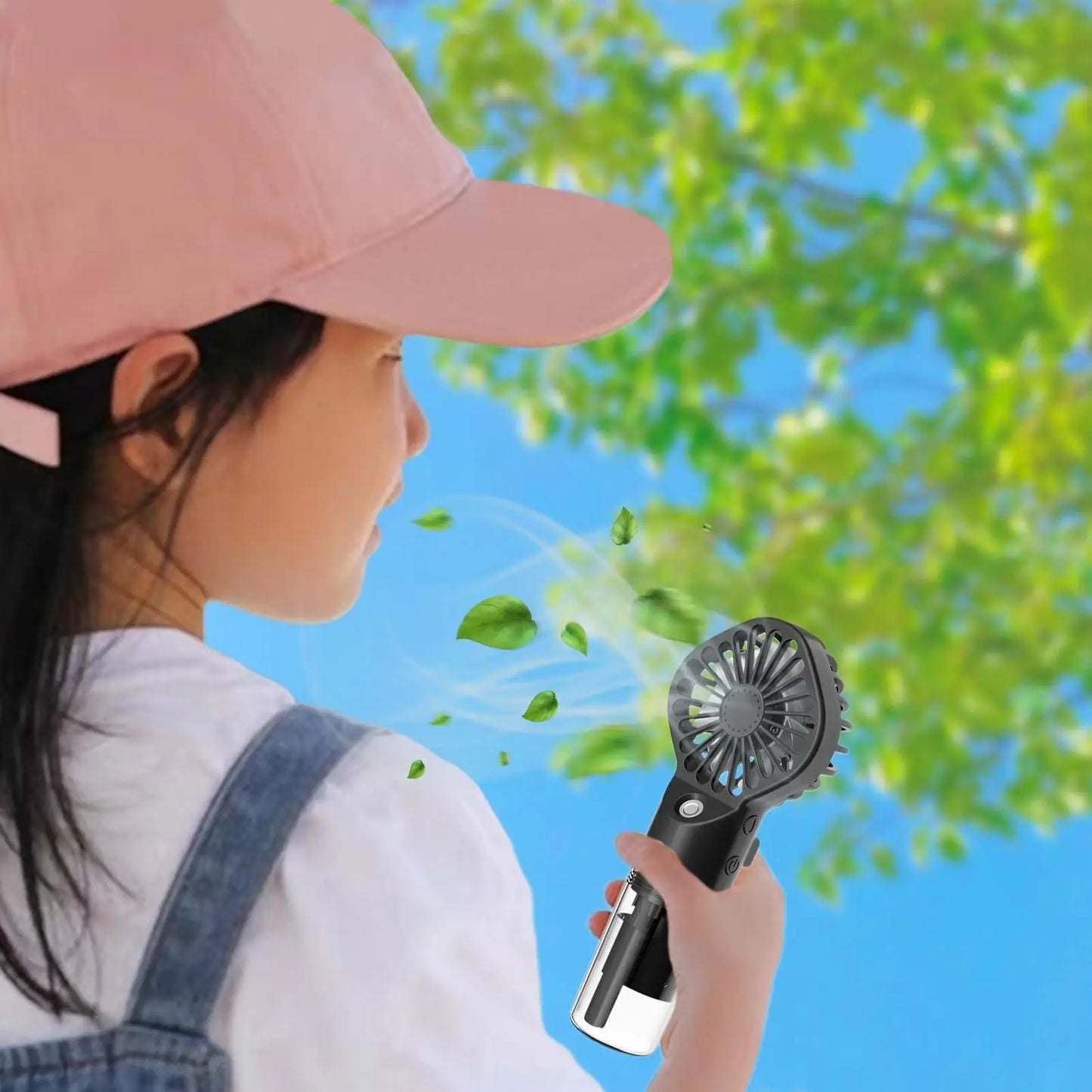Portable Mini Misting Fan | USB Rechargeable, 4 Speeds