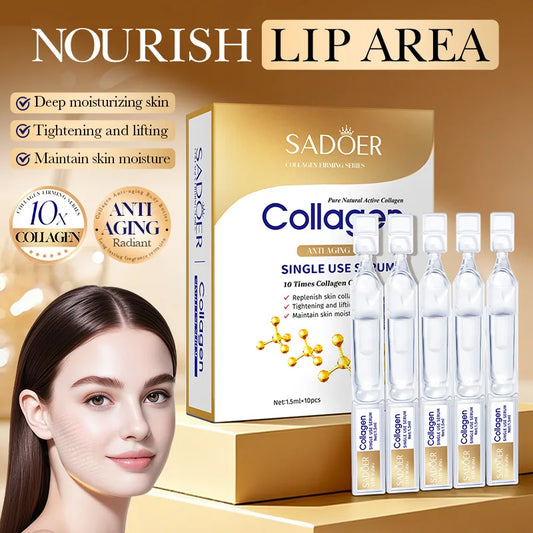 SADOER Collagen Anti-Wrinkle Face Serum | 15 Single-Use Vials Collagen Face Serum Oasis Select