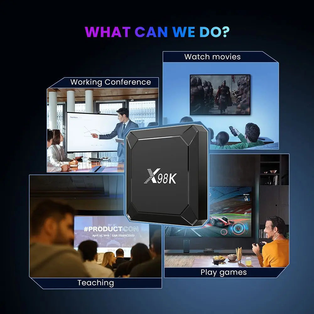 X98K RK3528 Android13 TV Box 2/4GB RAM 16-128GB ROM Dual Band WiFi6 BT5.0 HDMI2.0 4K AVS2 Smart Media Box Peaceful Pleasures Health and Wellness