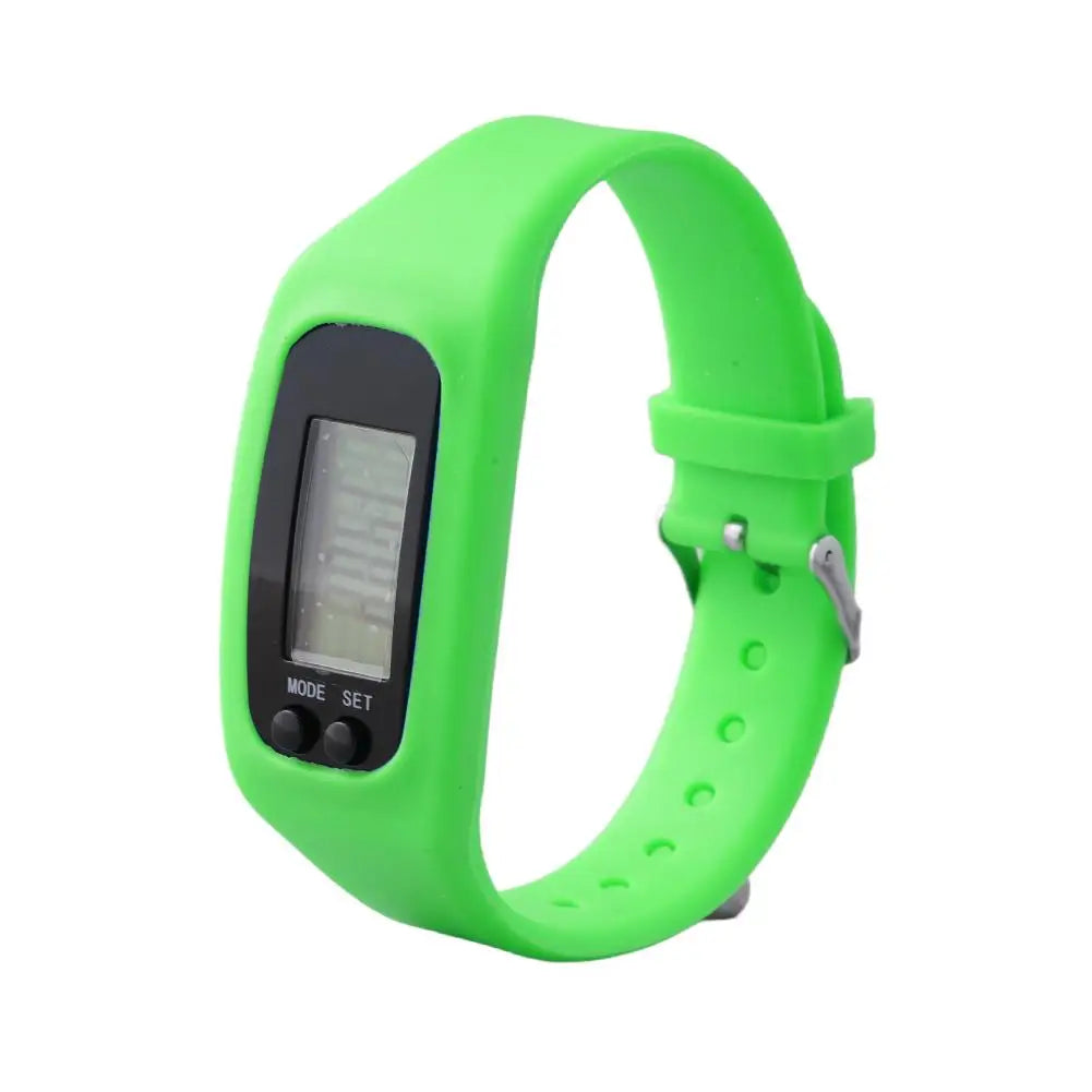 Silicone Pedometer Step Counter Watch – Digital LED Fitness Tracker Bracelet Peaceful Pleasures Health and Wellness A