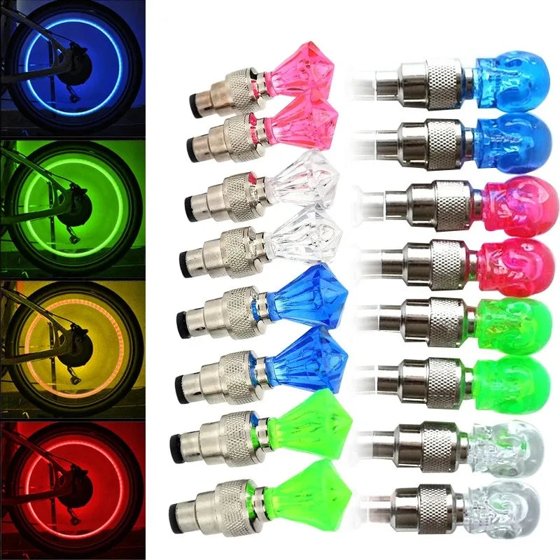 Rainbow Diamond Tire Valve Stem Light – Car Motorcycle Bike