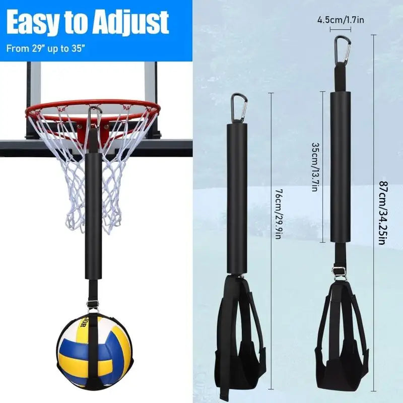 Black Volleyball Jumping Trainer Adjustable Hanging Height Assisting Device Spin Belt Throwing And Spiking Ball Training Belt Peaceful Pleasures Health and Wellness