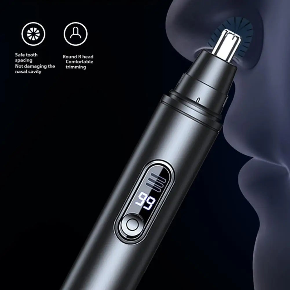 Electric Nose Hair Trimmer Clipper Nose Ear Hair Eyebrow Pocket Size Waterproof Removal Men Rechargeable Painless Clipper Peaceful Pleasures Health and Wellness