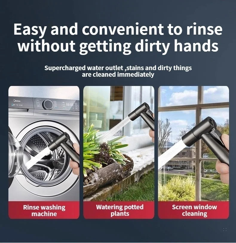 Handheld Bidet Sprayer & Retractable Faucet Hose Extender
