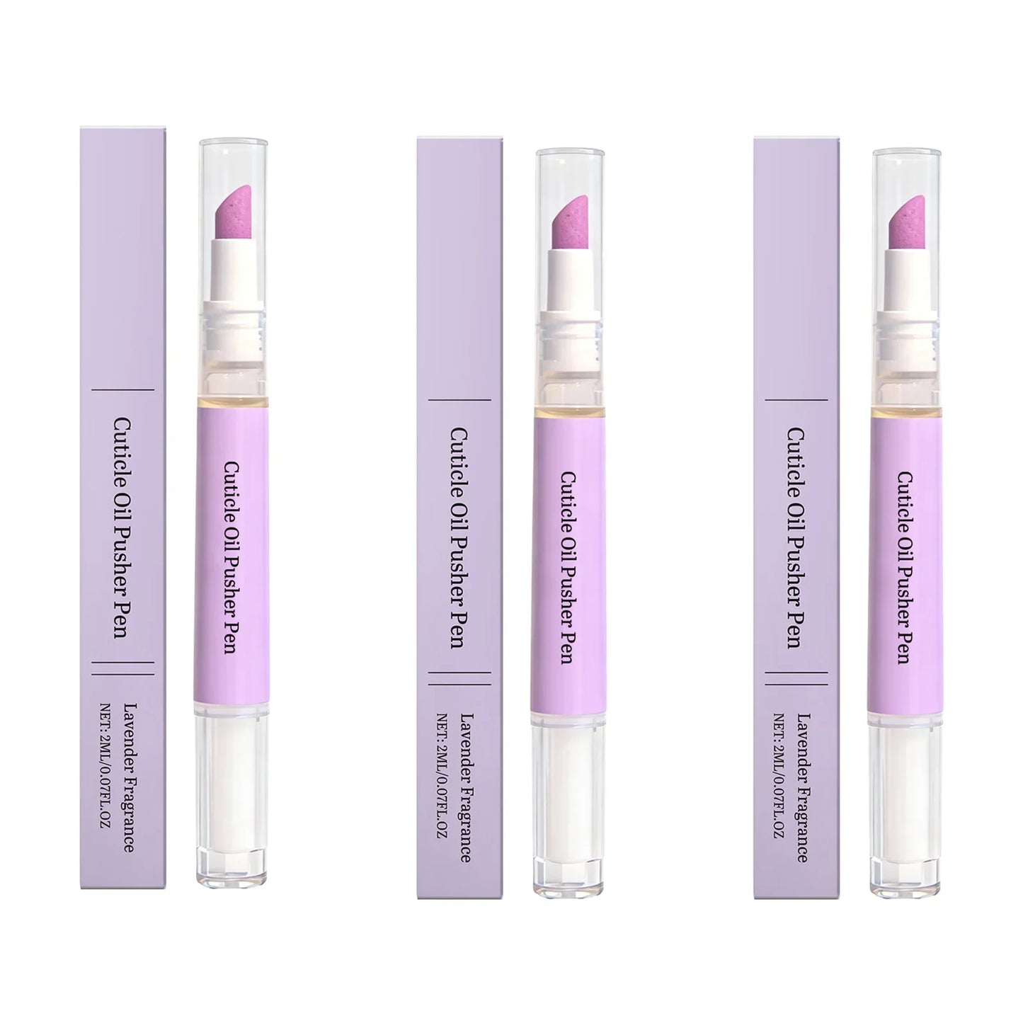 2-in-1 Cuticle Oil Pusher Pen | Lavender Nail Care Tool