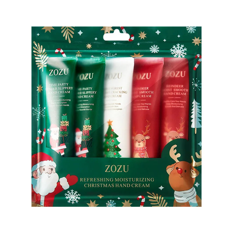 Rice Hand Cream Volumizing Rejuvenating Nourishing Moisturizing Refreshing Non-Greasy Hand Care Cream 30g Peaceful Pleasures Health and Wellness 5PCS Christmas Set