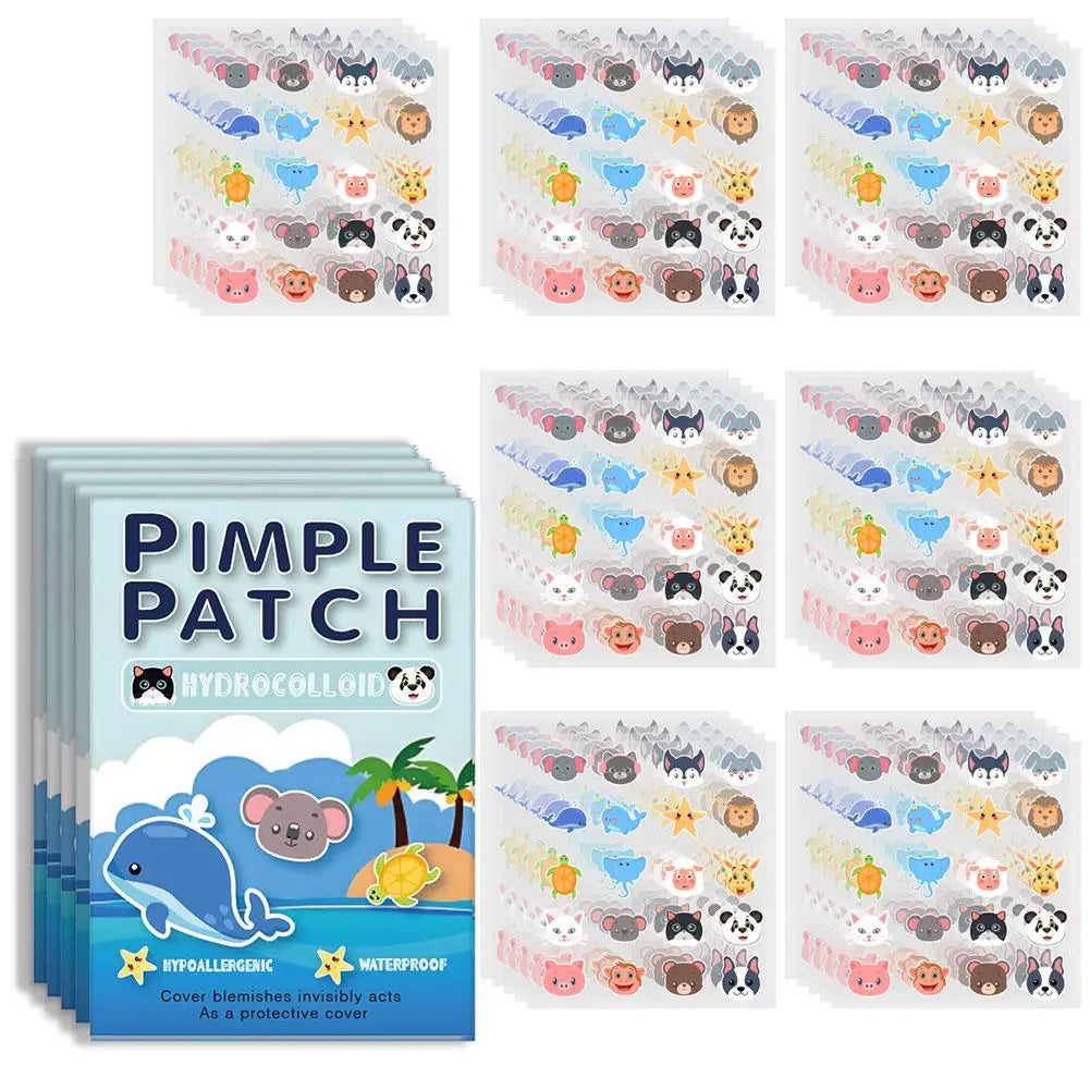 Cartoon Hydrocolloid Acne Patches – 600pc Invisible Blemish Stickers Hydrocolloid Acne Patch Peaceful Pleasures Health and Wellness D 600PCS