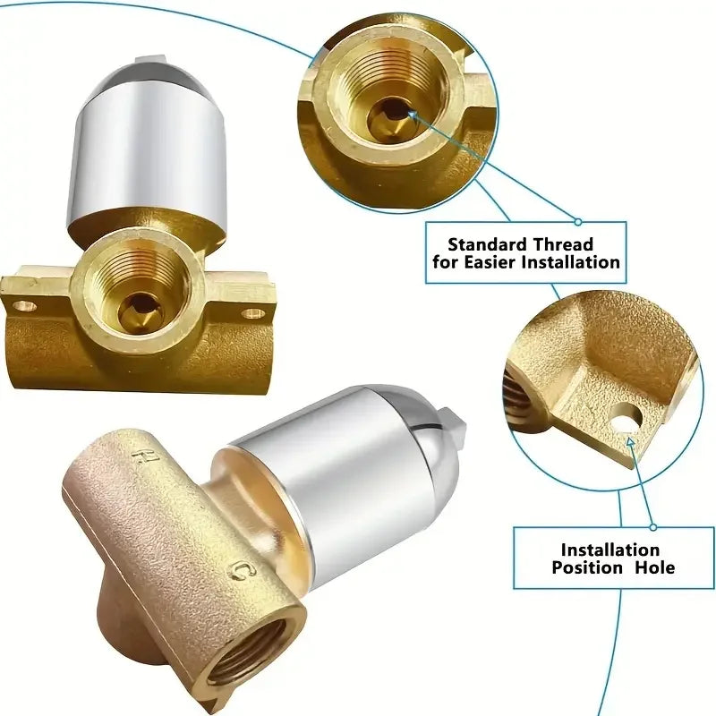 Chrome Wall-Mounted Shower Mixer Valve | Hot & Cold Control