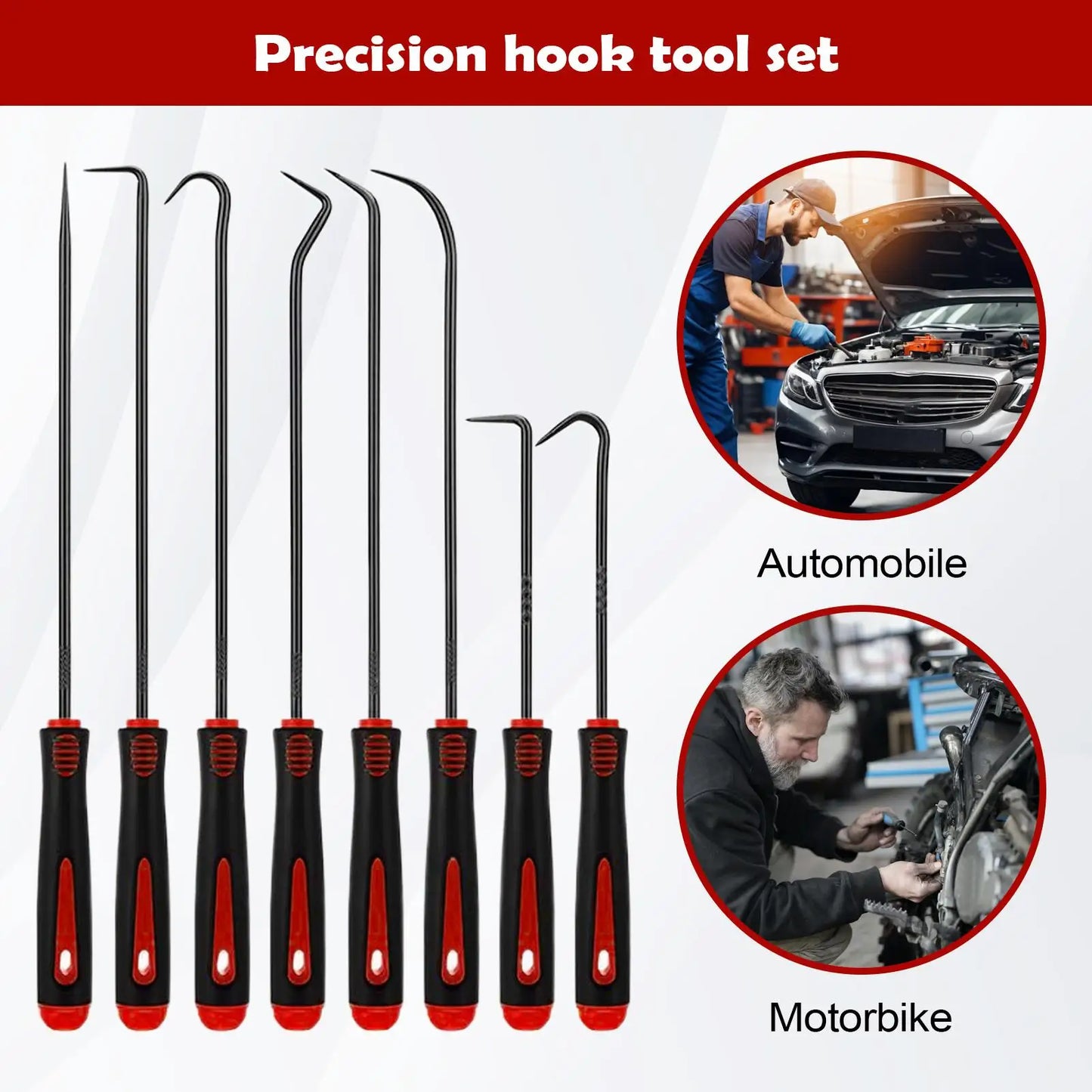 12-Piece O-Ring & Oil Seal Hook Pick Removal Tool Set