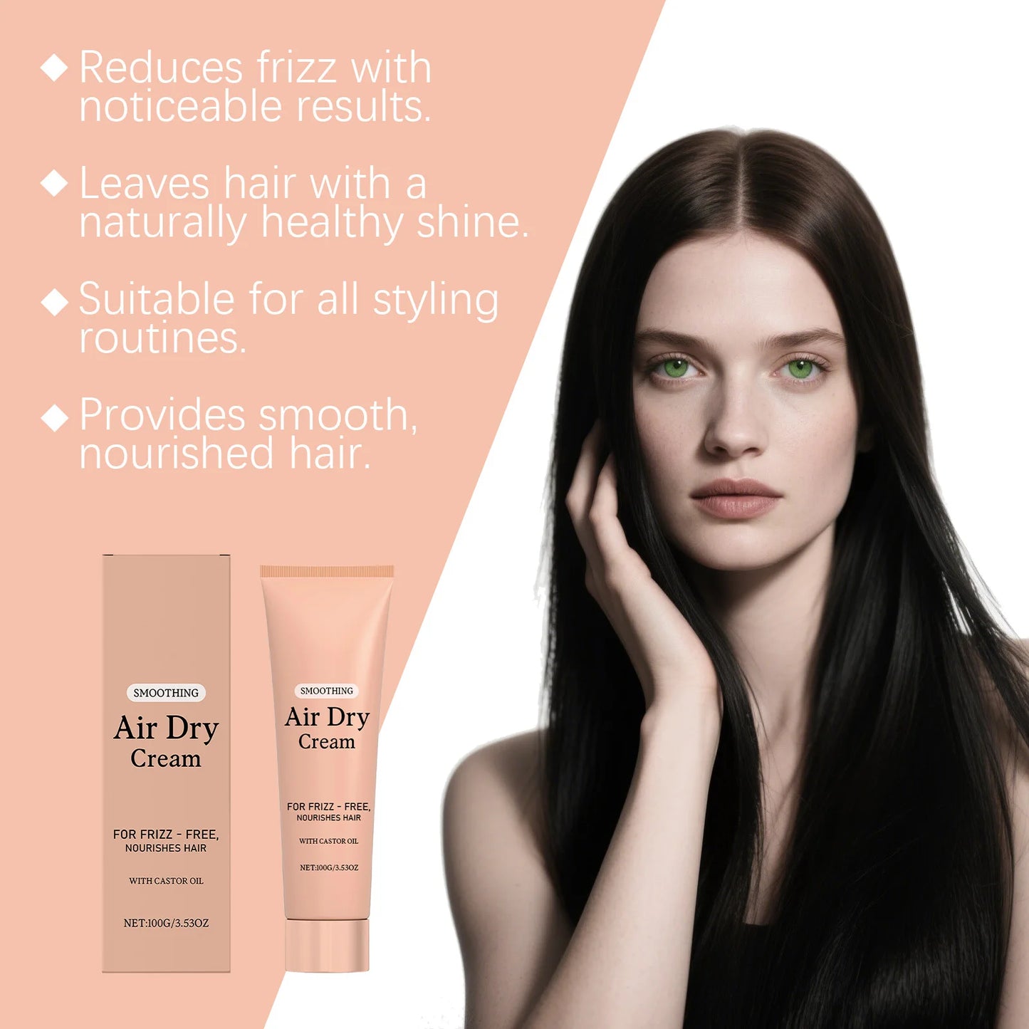 Leave-In Hair Cream – Frizz Control, Nourish & Repair 100g