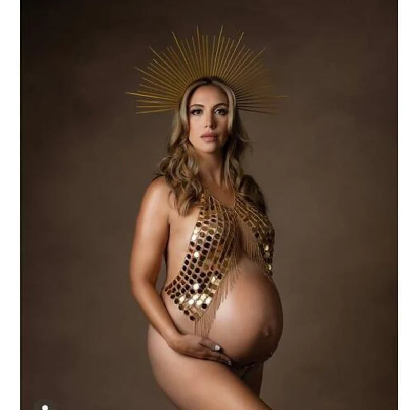 Maternity/Boudoir Body Jewelry Pregnancy Dresses for Photo Shoot Pregnancy Vest T-shirt Sexy Llingeries Peaceful Pleasures Health and Wellness