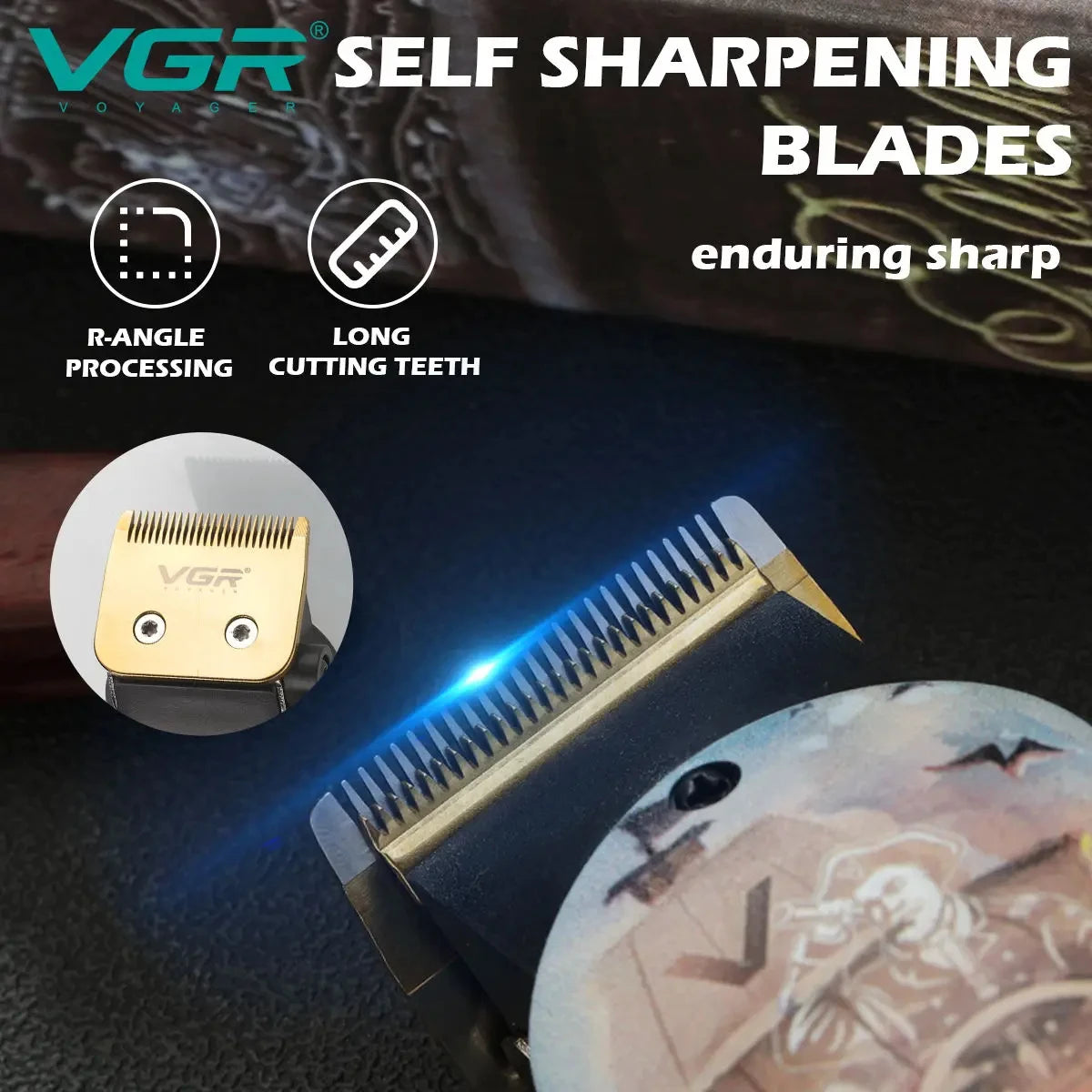 VGR 689 New Design Barber Powerful Hair Cutting Machine Professional Electric Trimmer Cordless Rechargeable Hair Clipper Peaceful Pleasures Health and Wellness