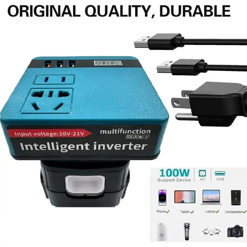 120W 300W Lithium Battery Power Inverter | Smart 110V–220V