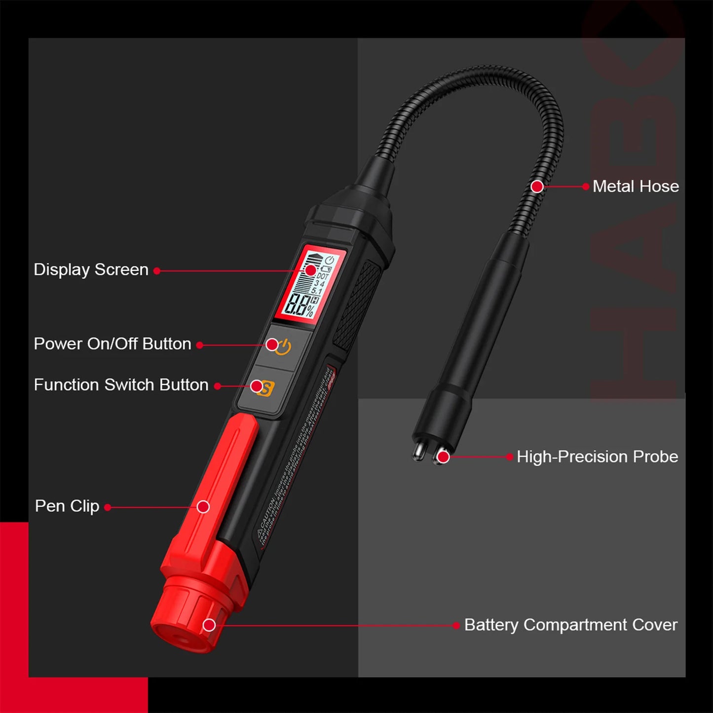 HABOTEST HT663L Digital Brake Fluid Liquid Tester Car Sound Light