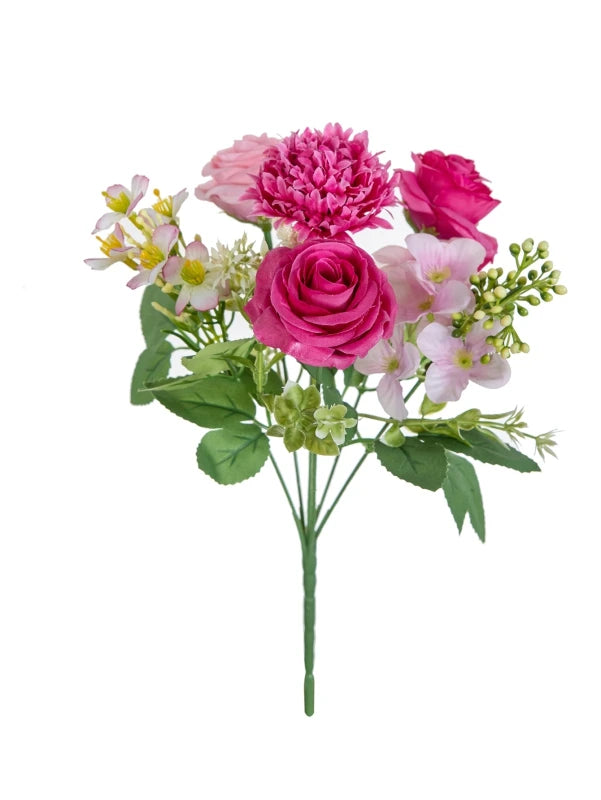 Artificial Silk Hydrangea Rose Bouquet | Wedding & Home Decor