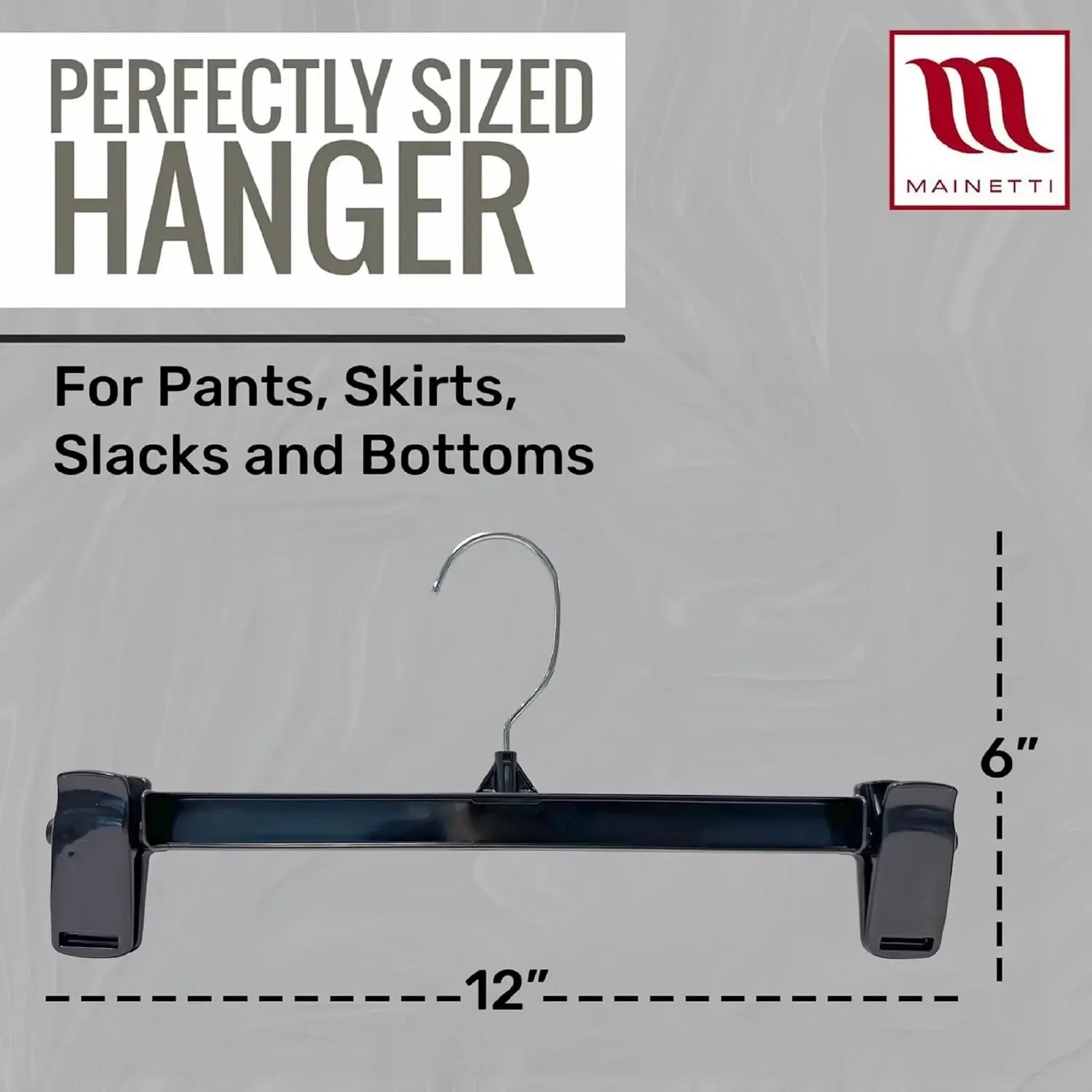 100 Pack Black Plastic Clothes Hangers with Swivel Metal Hook & Non-Slip Clips, Space Saving for Pants, Skirts, Shorts Peaceful Pleasures Health and Wellness