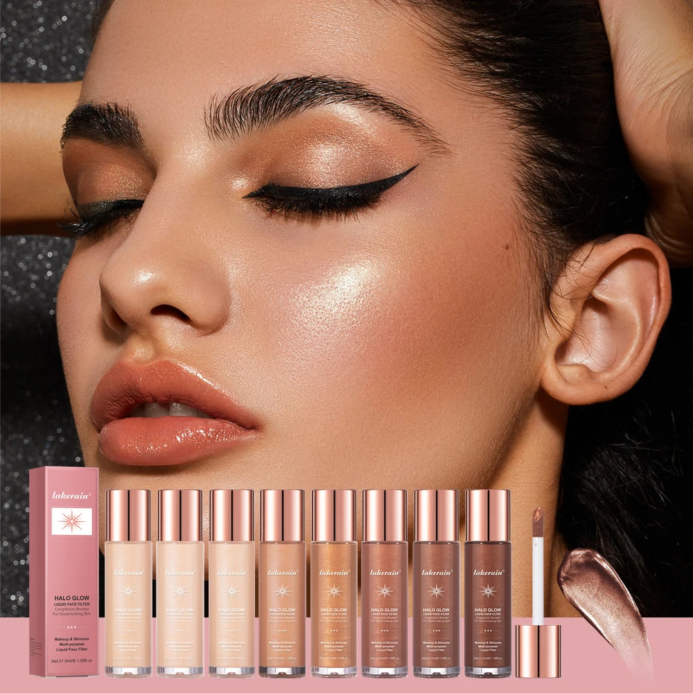 Halo Glow Liquid Filter Liquid Highlighter Face Contouring Pearlescent Makeup Brightener Bronzer Glow Body Face Contour Shimmer Peaceful Pleasures Health and Wellness