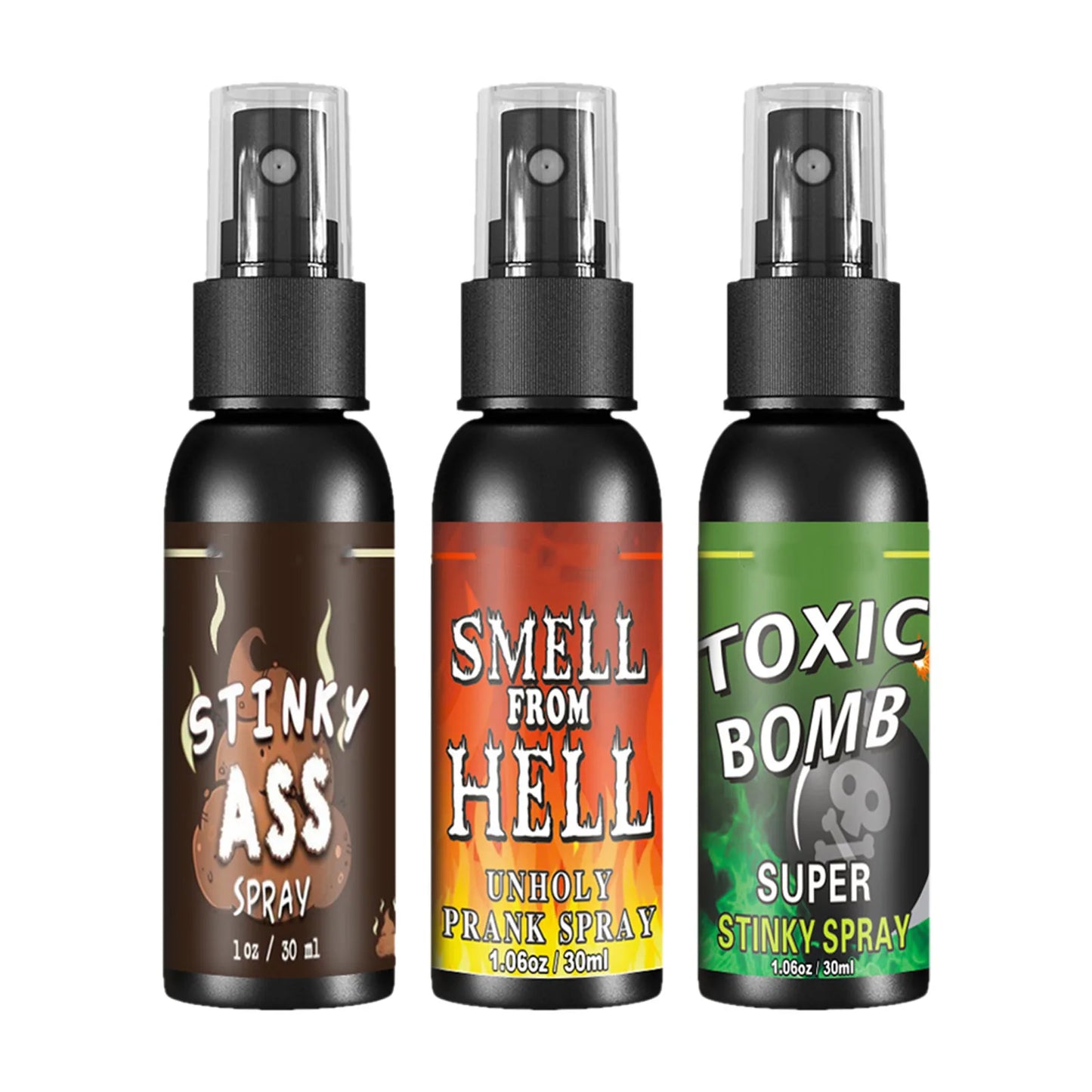 3 Pack Stinky Ass Fart Spray Stink Hilarious Gag Gifts Non Toxic Long Lasting for Halloween Prank Gift Peaceful Pleasures Health and Wellness 3pcs