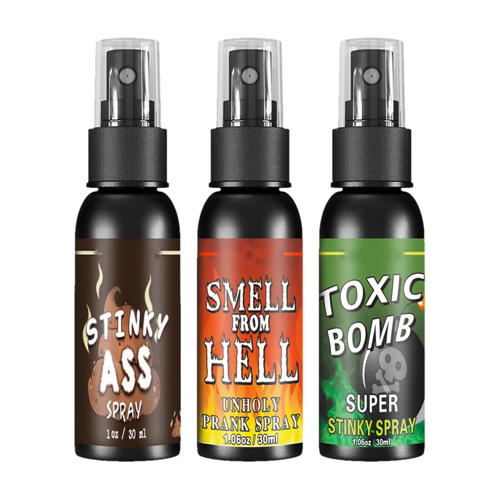 3 Pack Stinky Ass Fart Spray Stink Hilarious Gag Gifts Non Toxic Long Lasting for Halloween Prank Gift Peaceful Pleasures Health and Wellness 3pcs