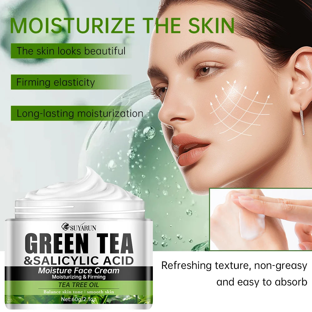 SUYARUN Plant squalane Camellia green tea Cream, hydrating anti-aging moisturizer, natural skin care for dry and sensitive skin. Peaceful Pleasures Health and Wellness