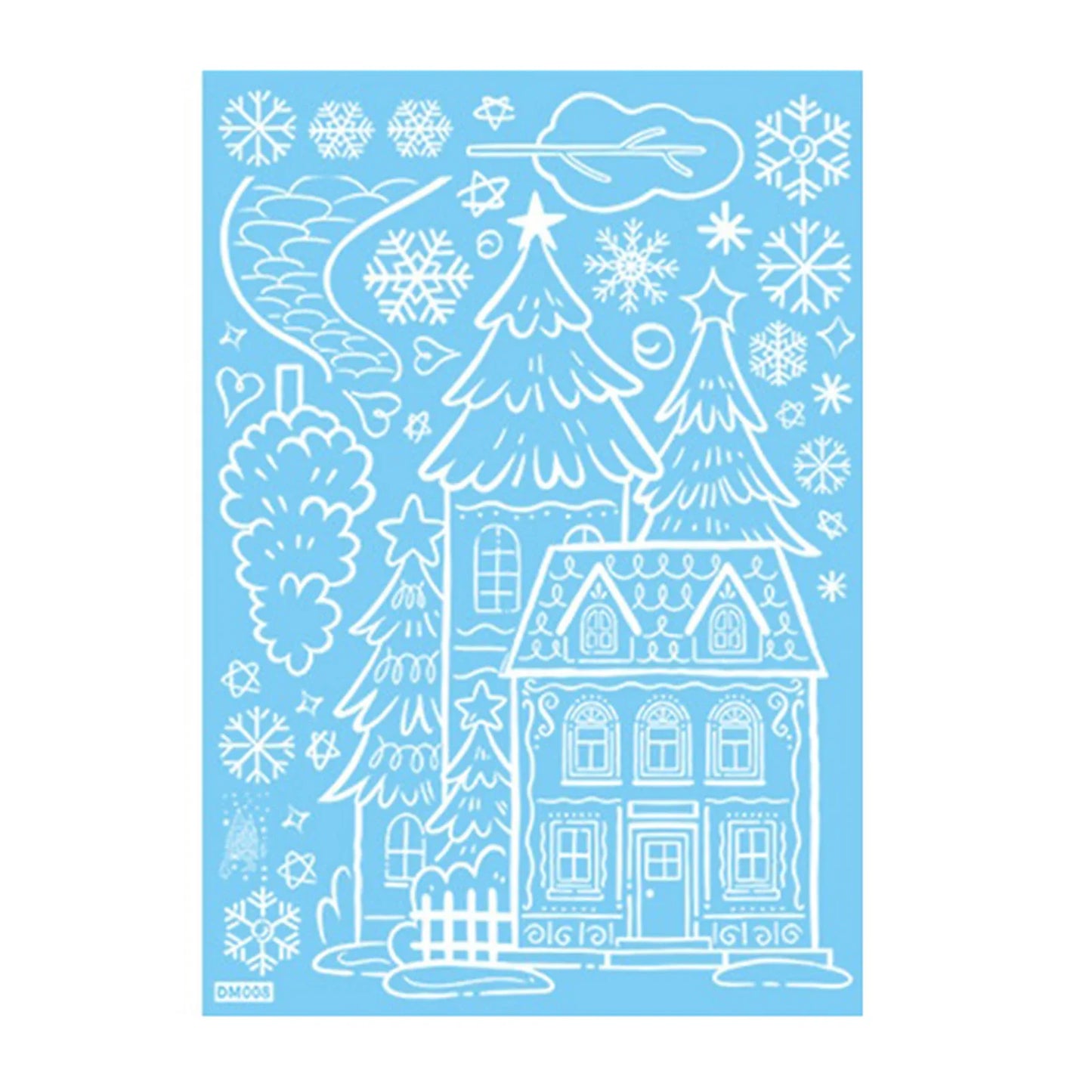 Snowman Christmas Window Clings & Removable Xmas Wall Decals