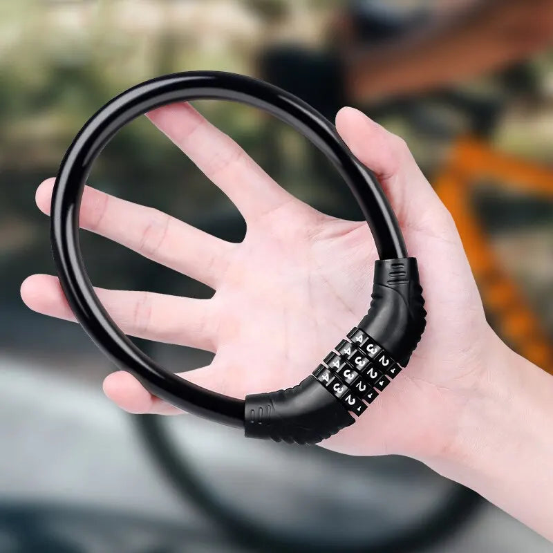 4-Digit Combination Cable Bike Lock – Bicycle & Scooter Security