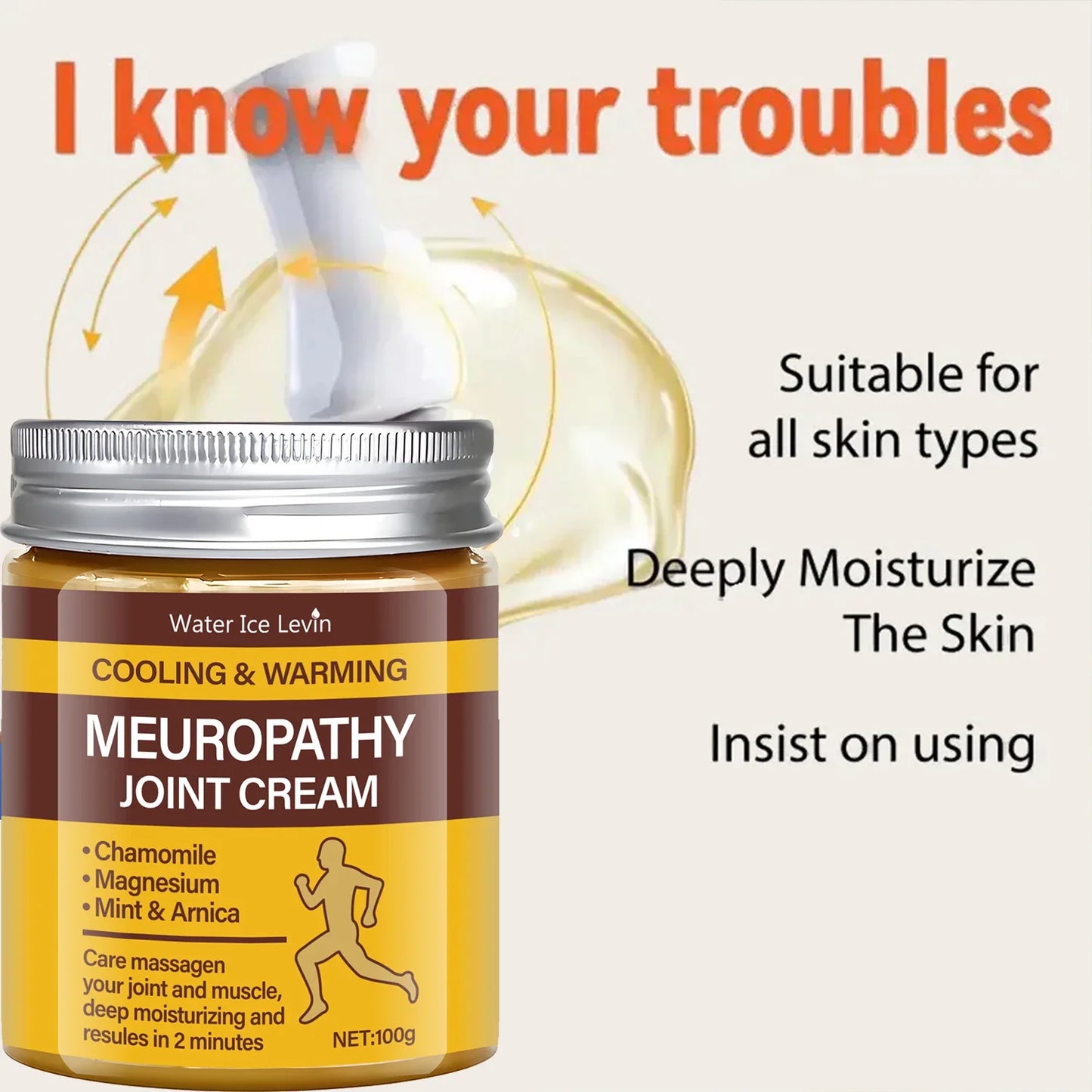 Magnesium & Arnica Joint Cream – Cooling & Warming Formula 100g