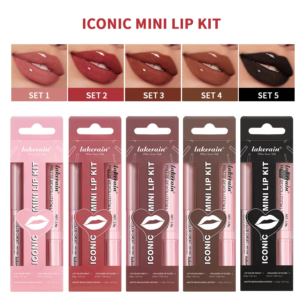 Waterproof Long Lasting Matte Black Lipstick Set Velvet Liquid Lip Gloss Lip Liner Set Red Stain Halloween Goth Makeup Peaceful Pleasures Health and Wellness