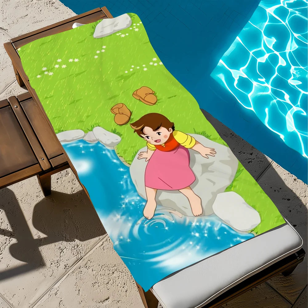 Anime Heidi Cute Quick-Dry Beach Towel | Soft Pool & Travel Quick-Dry Beach Towel Peaceful Pleasures Health and Wellness z2 STJ40x70CM