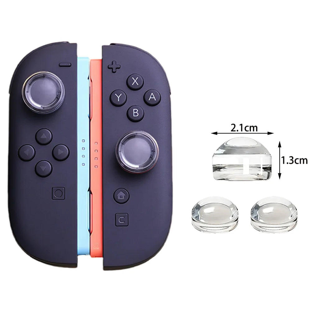Joystick Cap Liquid Silicone Protective Cap Suitable For Switch2 Game Console Controller Transparent Controller Crystal Cap Peaceful Pleasures Health and Wellness