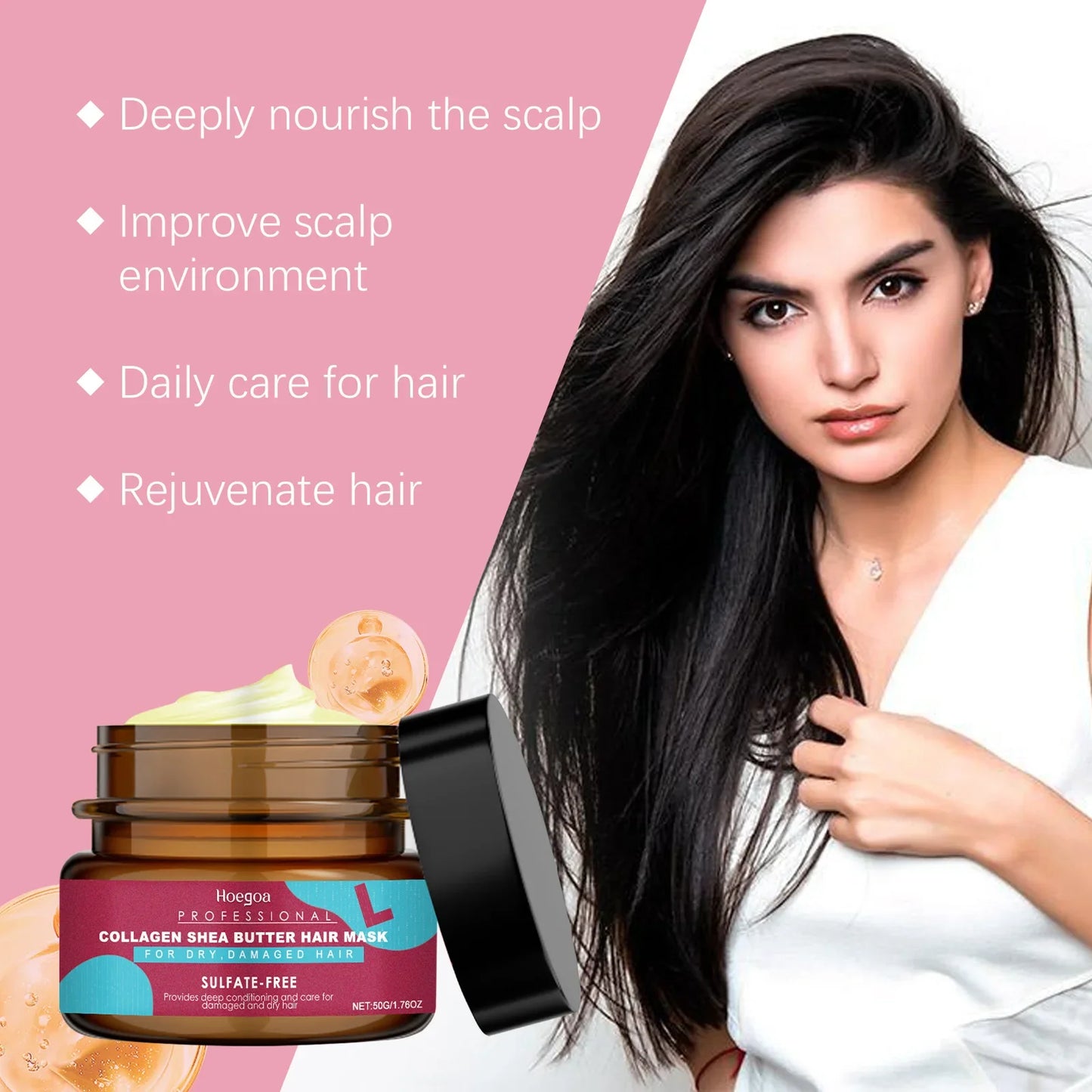 Hoegoa Keratin Hair Mask – Deep Nourish & Smooth for Curly Hair