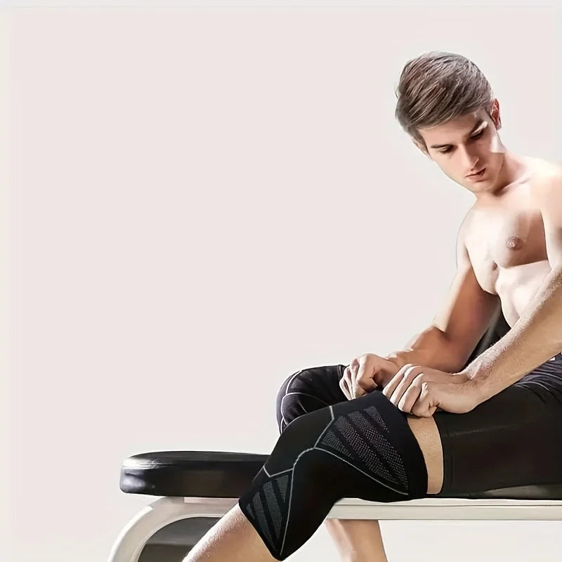 1 PC Professional Knee Support Compression Knee Sleeve Anti Slip Silicone Knee Braces for Knee Pain Meniscus Tear Peaceful Pleasures Health and Wellness