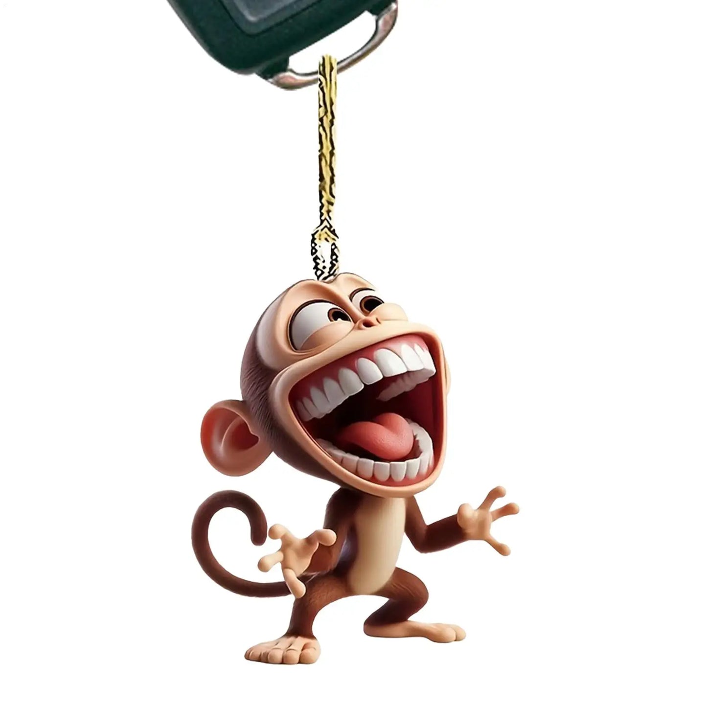 2D Acrylic Monkey Pendant – Car Charm, Keychain & Backpack Tag