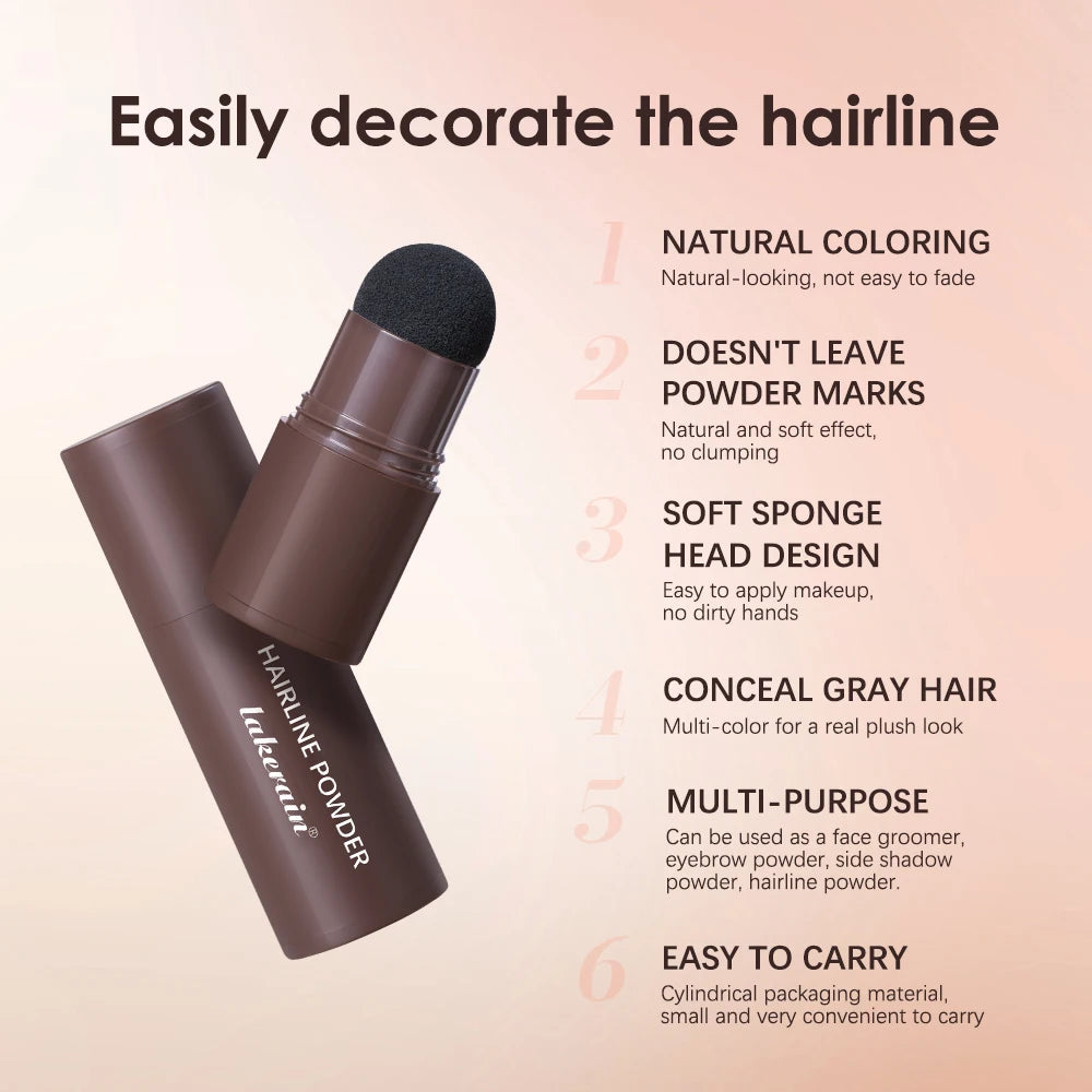 Lakerain Hairline Powder Filling Hair and Eyebrows Gaps Naturally Modify Long Lasting Holding Waterproof Sweat-proof Fine Powder Peaceful Pleasures Health and Wellness