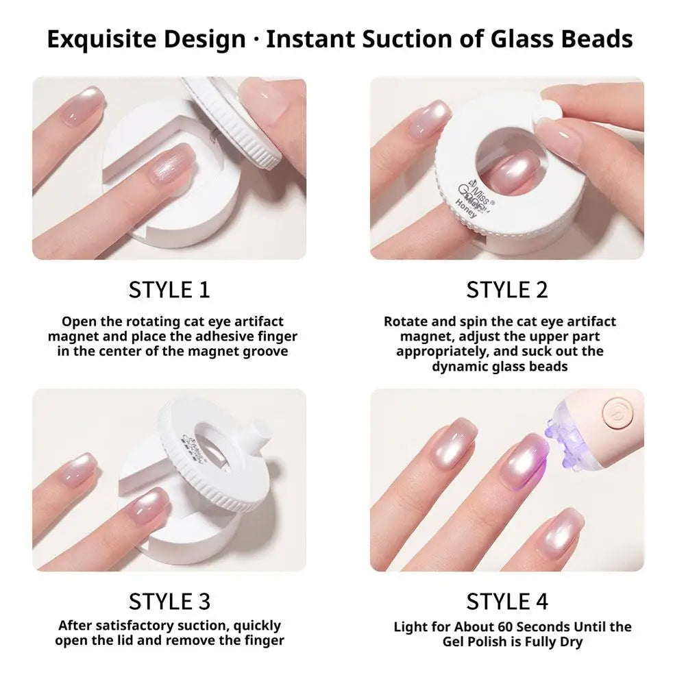 360° Rotating Cat Eye Nail Magnet Tool – Professional DIY Nail Art Nail Art Tools Peaceful Pleasures Health and Wellness