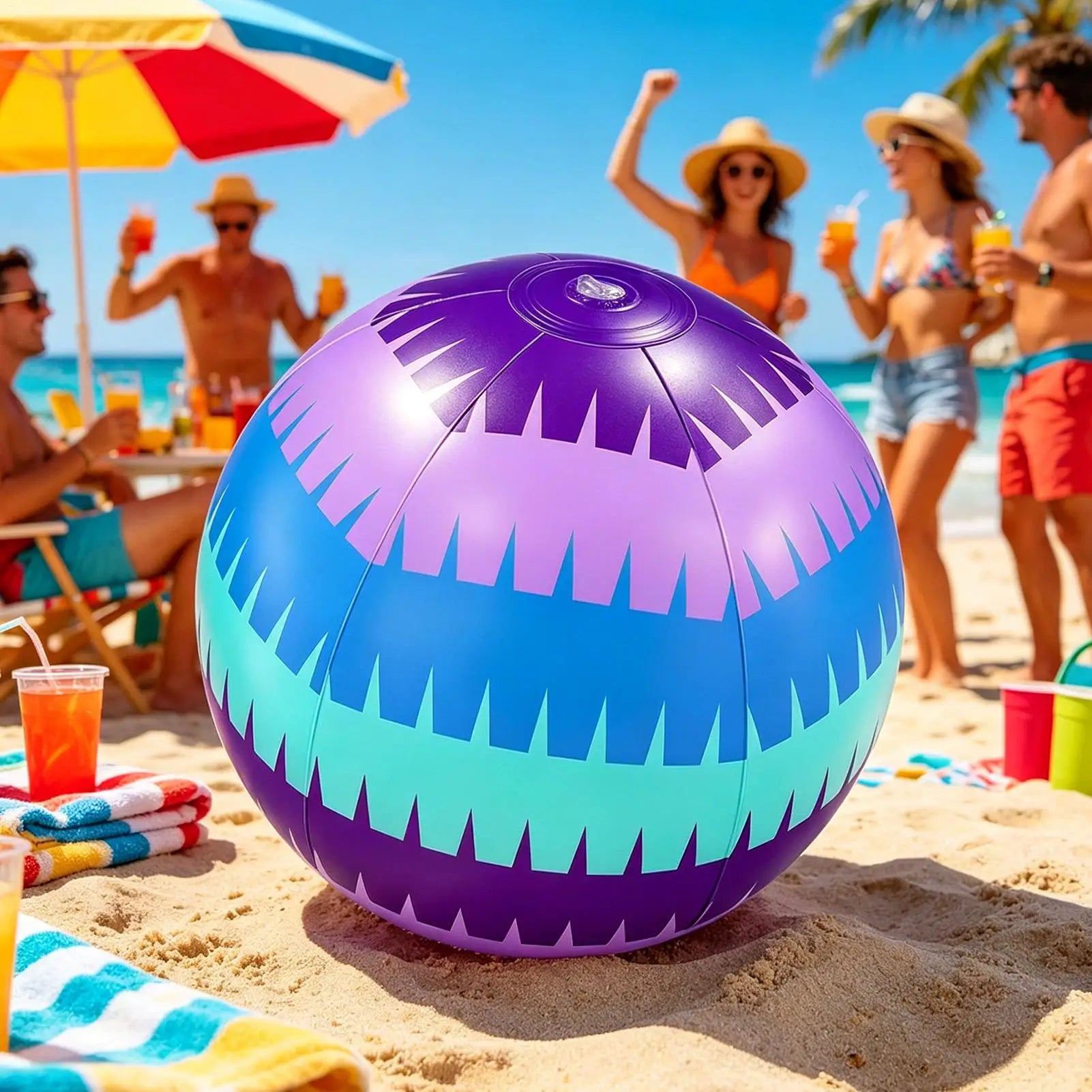 Beach Balls Inflatable Outdoor Pool Party Toy for Kids Boys Girls Teens Young Adults Backyard Beach Party Vacation Travel ﻿ Peaceful Pleasures Health and Wellness