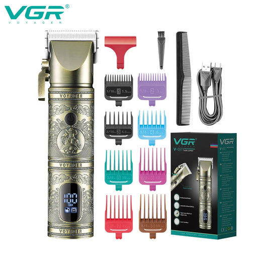 VGR 697 Metal Retro Hair Clipper Deep Cleaning Hair Trimmer Multi functional Men's Shaving Set Hair Salon Carving Electric Pushe Peaceful Pleasures Health and Wellness