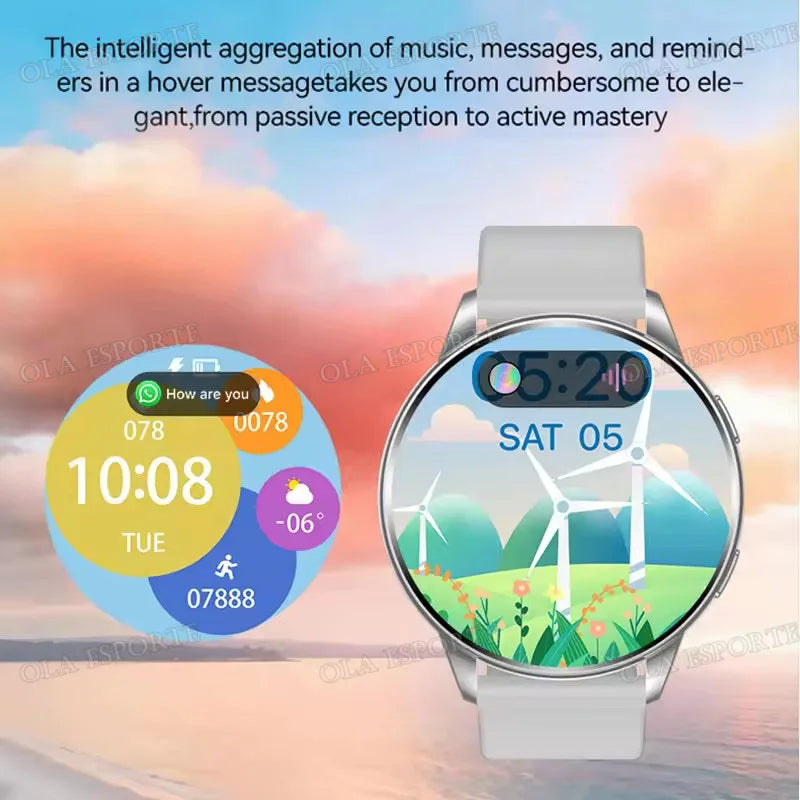 Smart Watch, Wireless Call/Dial, Multi-Sport Mode, Multiple APP Reminders, Suitable for Men and Women, Compatible Phone/Android Peaceful Pleasures Health and Wellness