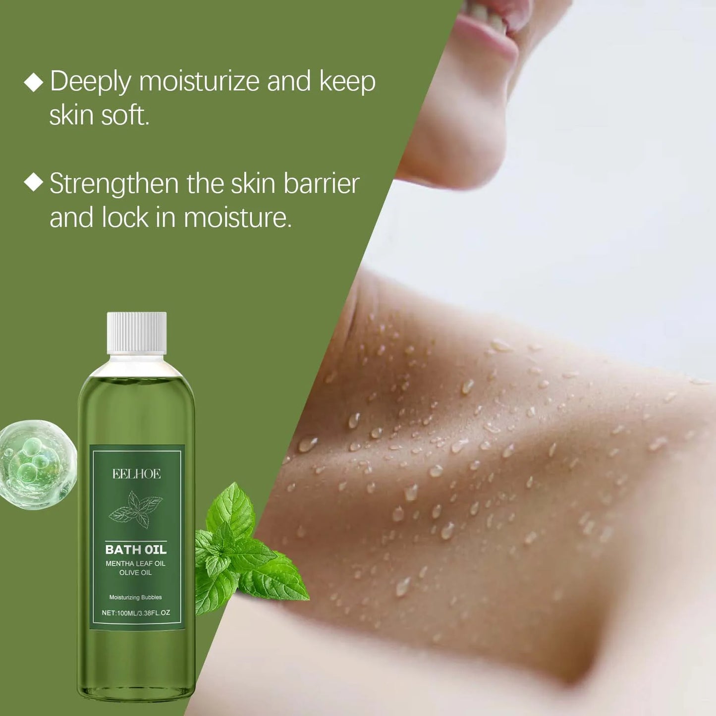 Eelhoe Olive Bath Oil – Moisturizing Shower Oil for Dry Skin