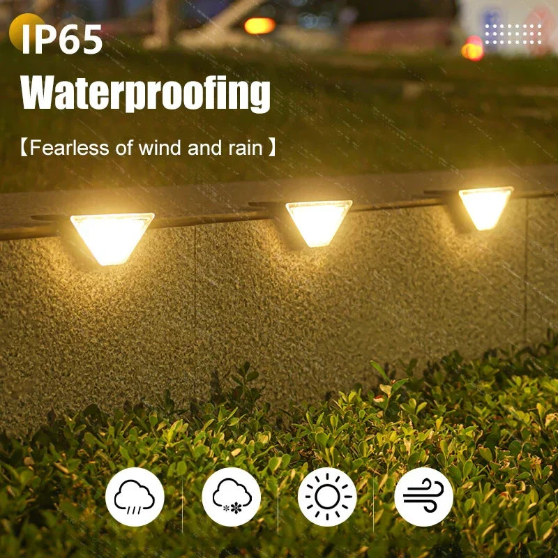 Solar LED Outdoor Step Lights IP65 Waterproof 2-Pack