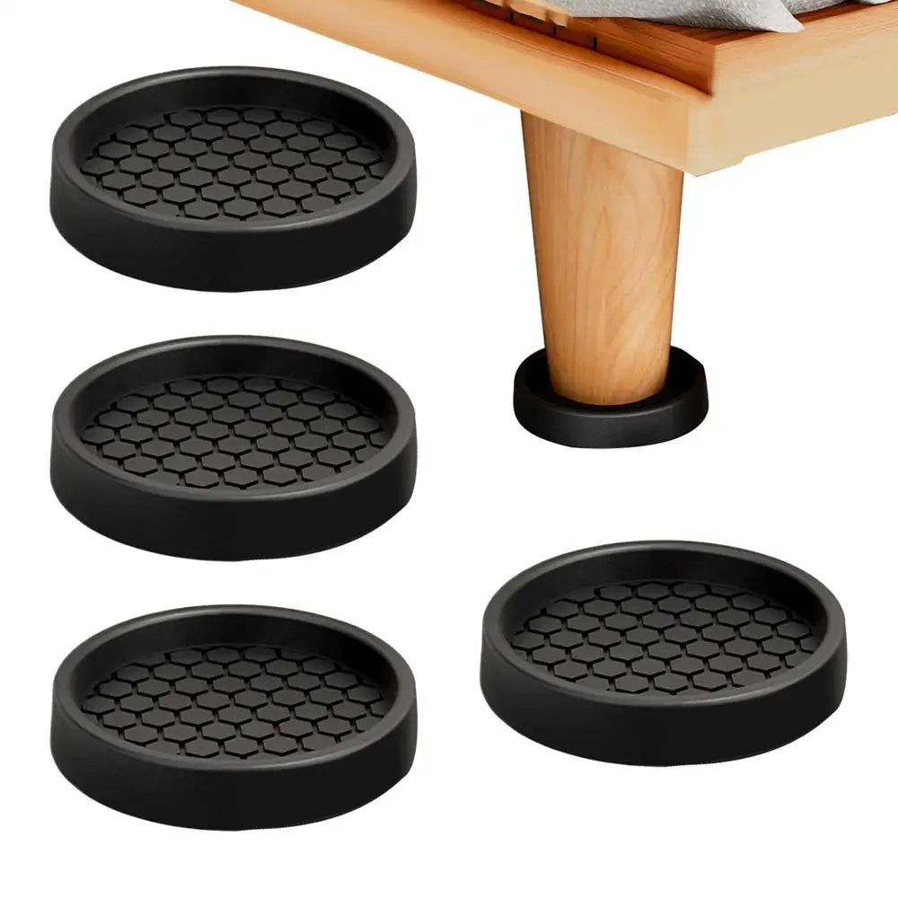 Silicone Furniture Floor Protectors – 4-Piece Anti-Skid Cups Furniture Floor Protectors Peaceful Pleasures Health and Wellness black round China Mainland
