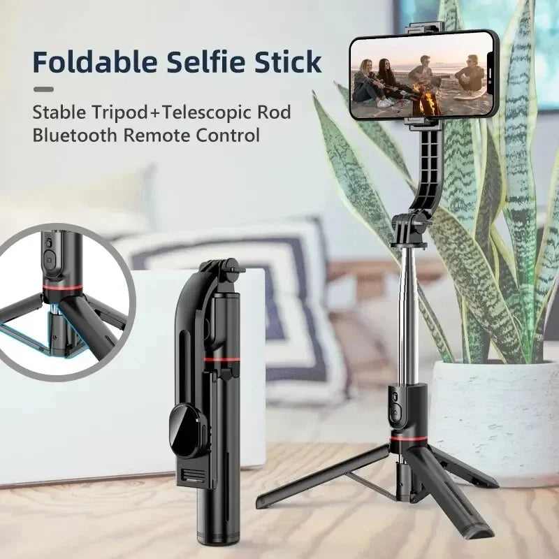 Wireless Selfie Stick for Smartphone 44 Inch Tripod with Bluetooth Remote Foldable Stand for Vlog Shooting Record Peaceful Pleasures Health and Wellness
