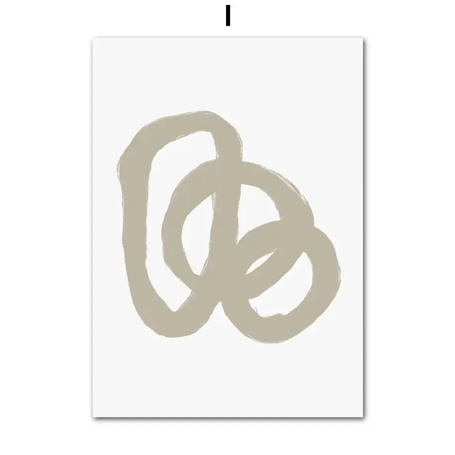 Abstract Bohemian Girl Face Canvas Wall Art | Nordic Unframed